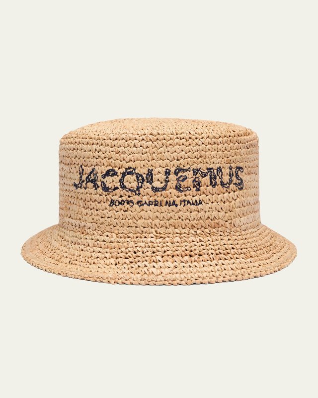 Le Bob Pesco Straw Bucket Hat